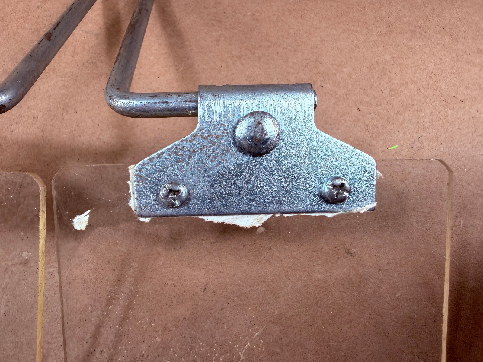 Pair Used Baldor Compatable Bench Grinder Eye Shield 4" X 3-1/4” w/ Bracket