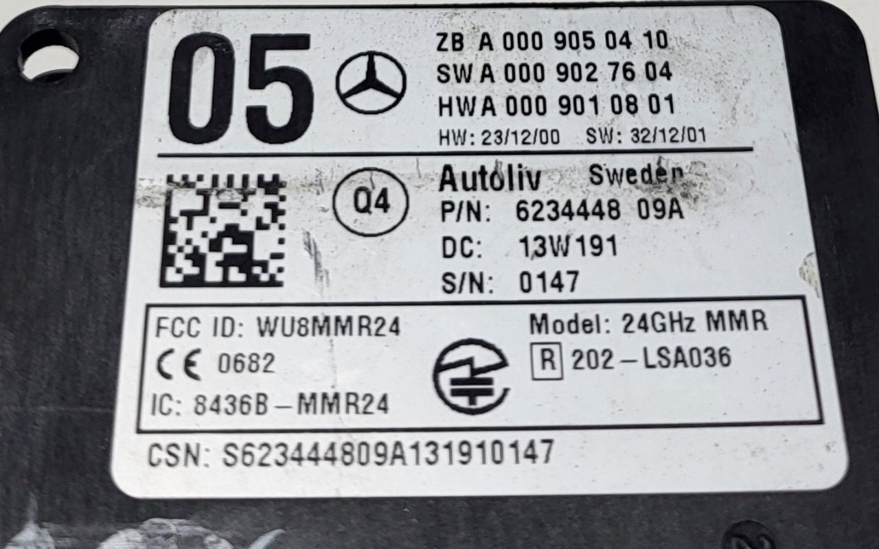 2014 Mercedes E350 OEM Front Left Blind Spot Radar Sensor 619695800