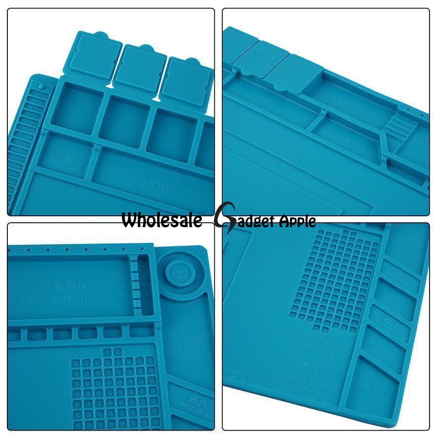 Magnetic Heat Silicone Pad Desk Mat Soldering Repair For BGA-Size: 45cm x 30cm