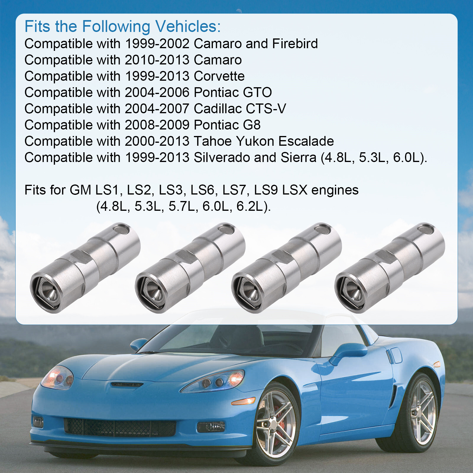 GM LS7 Lifters & Guide Trays For Chevy GMC LS/LQ 4.8 5.3L 5.7L 6.0L 6.2L