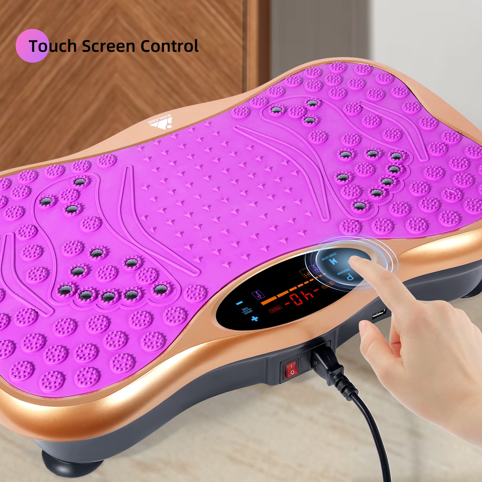 Vibration Plate Exercise Machine Whole Body Vibrating Platform Bluetooth Remote