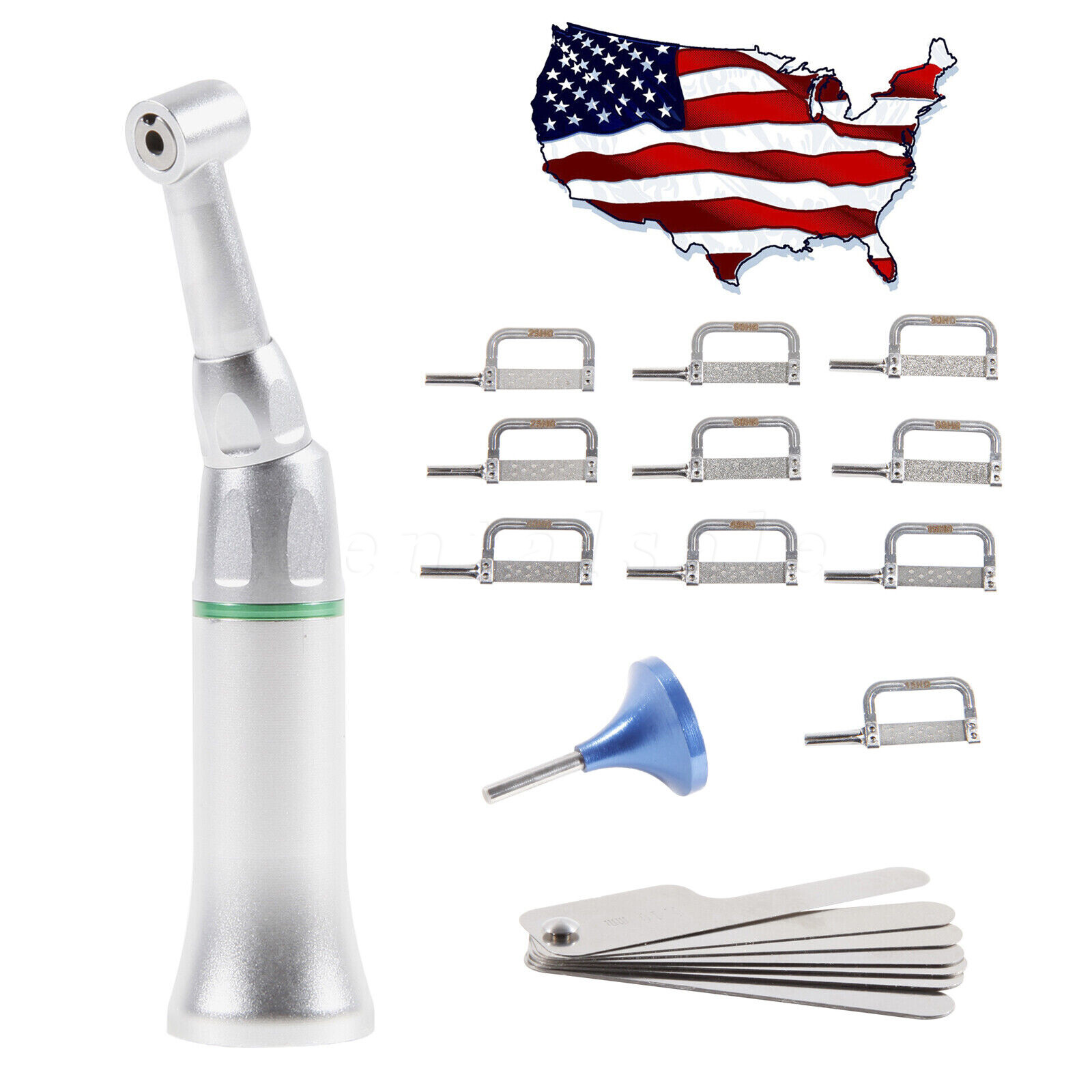 Dental Ortho Contra Angle 4:1 Contra Angle Handpiece Interproximal Strip IPR Kit