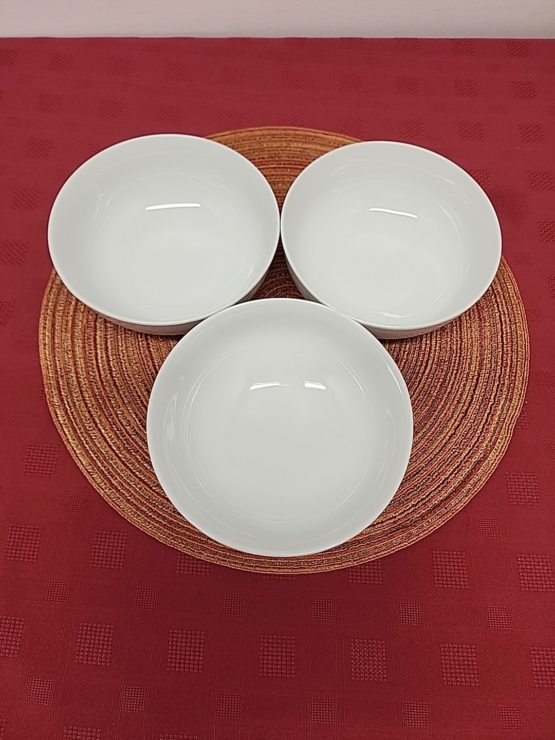 Fitz & Floyd Everyday White Coupe Soup/Cereal Bowls Set Of 3 6 ¼”