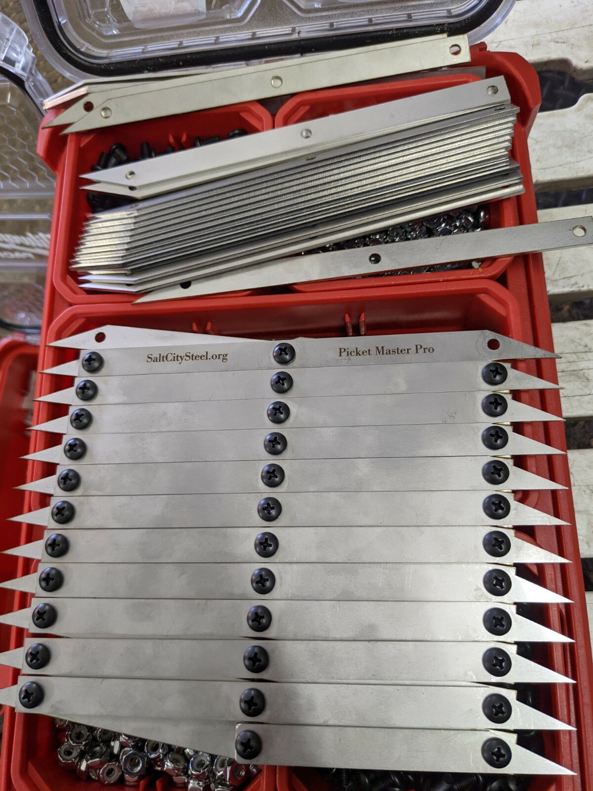 Picket Master Pro 12 point the equal spacing layout tool.