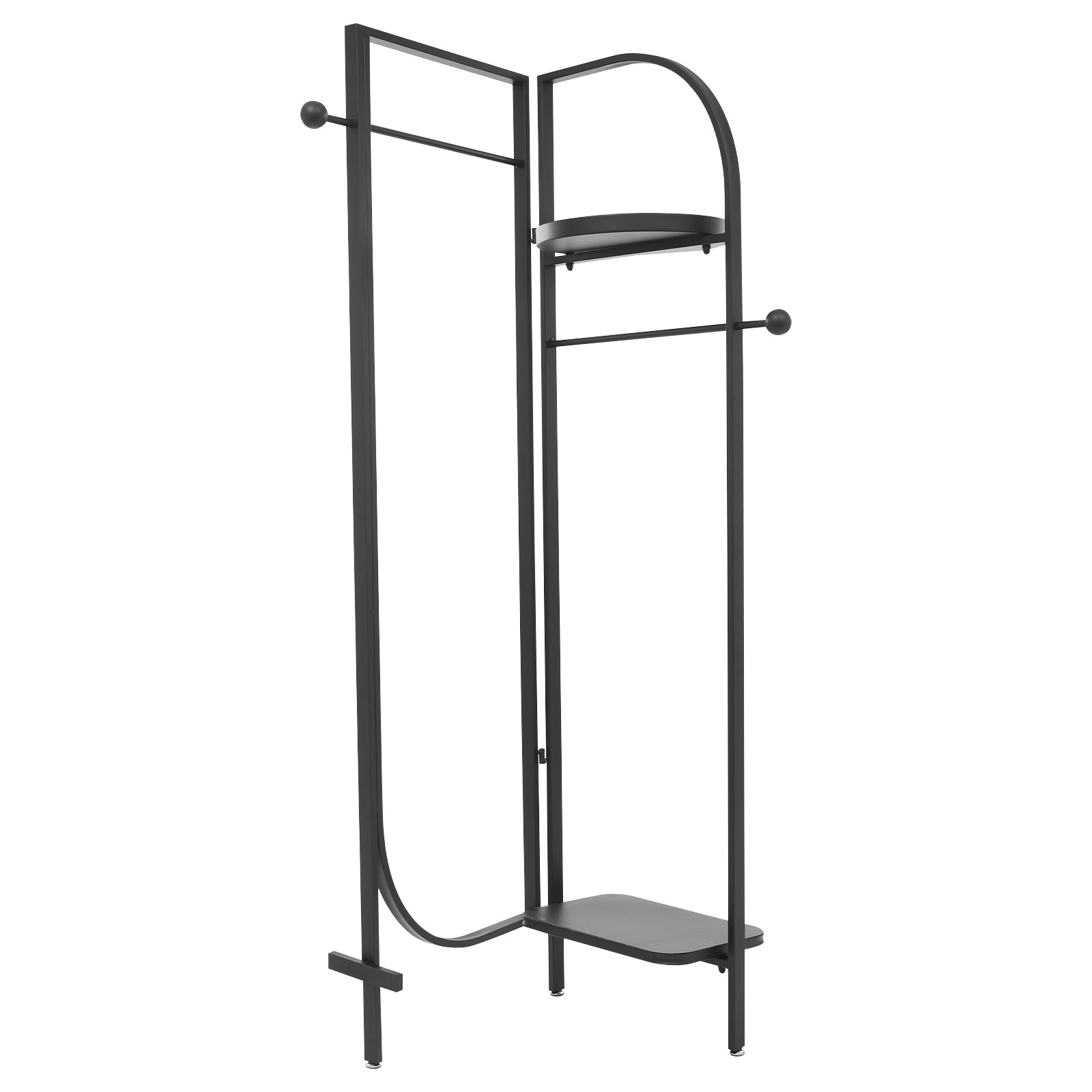 Clothes Display Stand, Black Clothes Display Rack, Freestanding Garment Rack