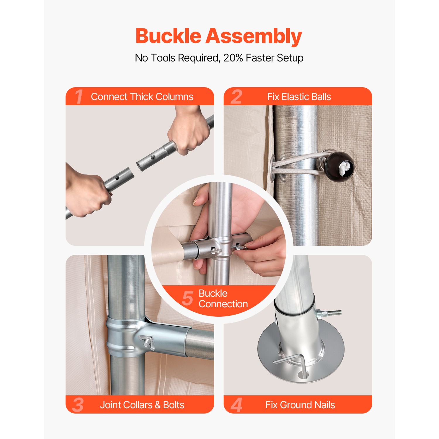 Uimoso 10x15 ft Portable Outdoor Storage Shed Canopy Tent Garage