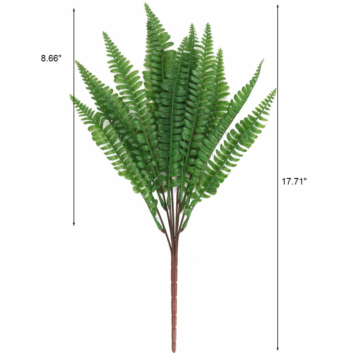 3X Artificial Fake Boston Fern Plants Bushes Artificial Ferns Outdoor Decor US