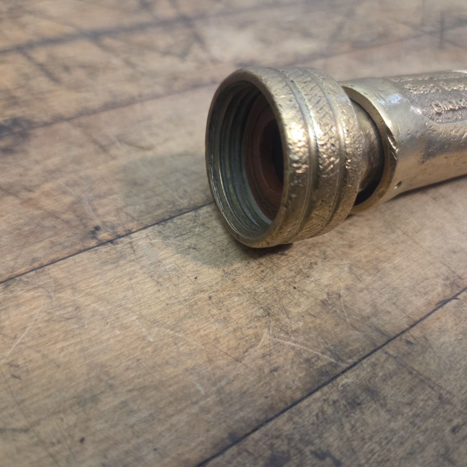 Antique RAIN KING Brass Hose Nozzle Chicago Flexible Shaft Company Patent 9-2-24