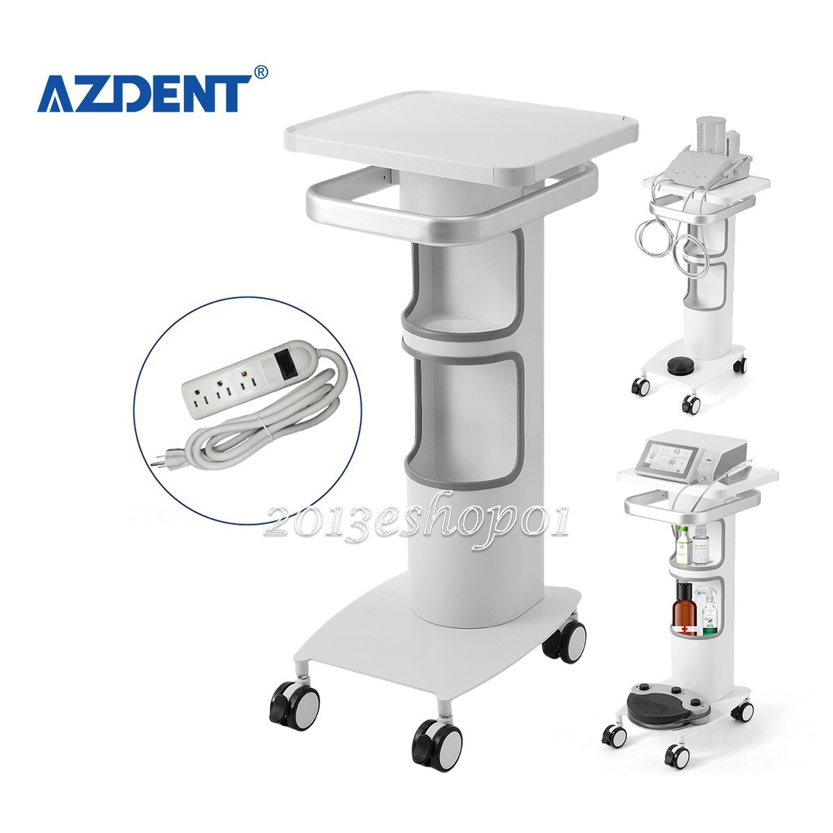 Dental Trolley Intraoral Scanner Cart Mobile Rolling Serving Cart 3 Layer Single
