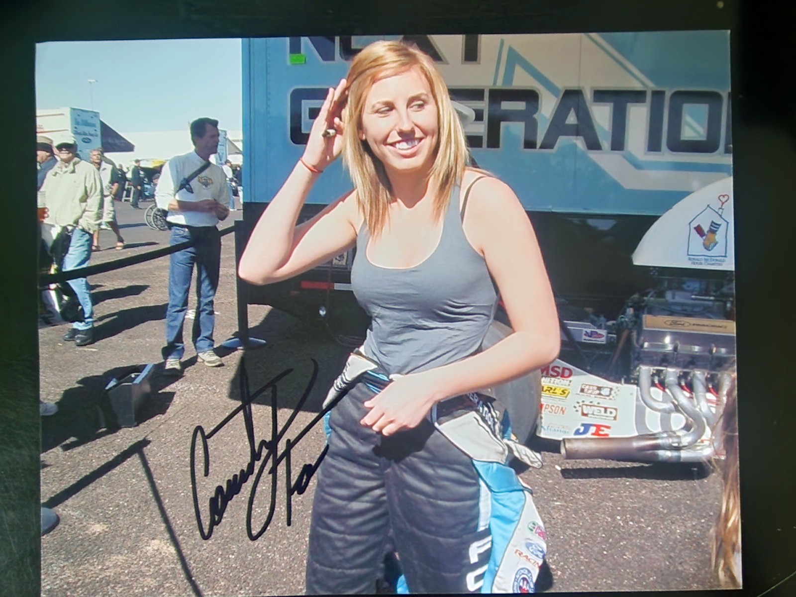 COURTNEY FORCE **AUTOGRAPHED** NEXT GENERATION TOP ALCOHOL 8X10 GLOSSY PHOTO #2