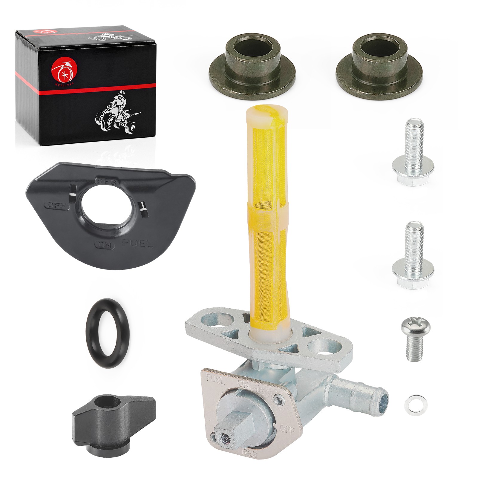 2004-2006 2007 For Honda TRX 450 R ER Petcock Fuel Gas Valve w/ Fuel Mark Plate