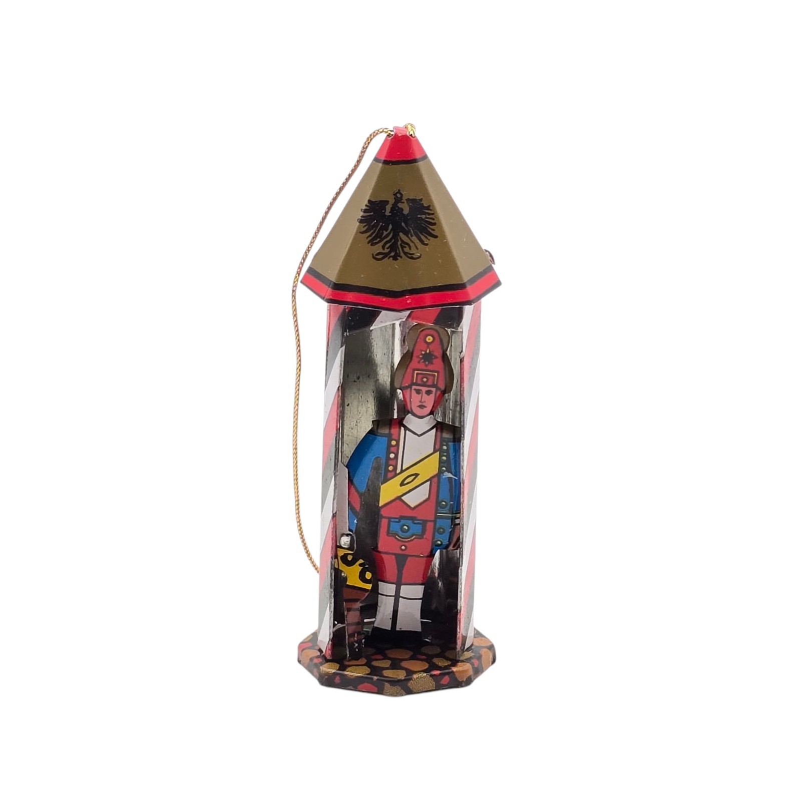 Vintage 1995 Schylling Christmas Ornament Tin Gardhouse 3" Tall