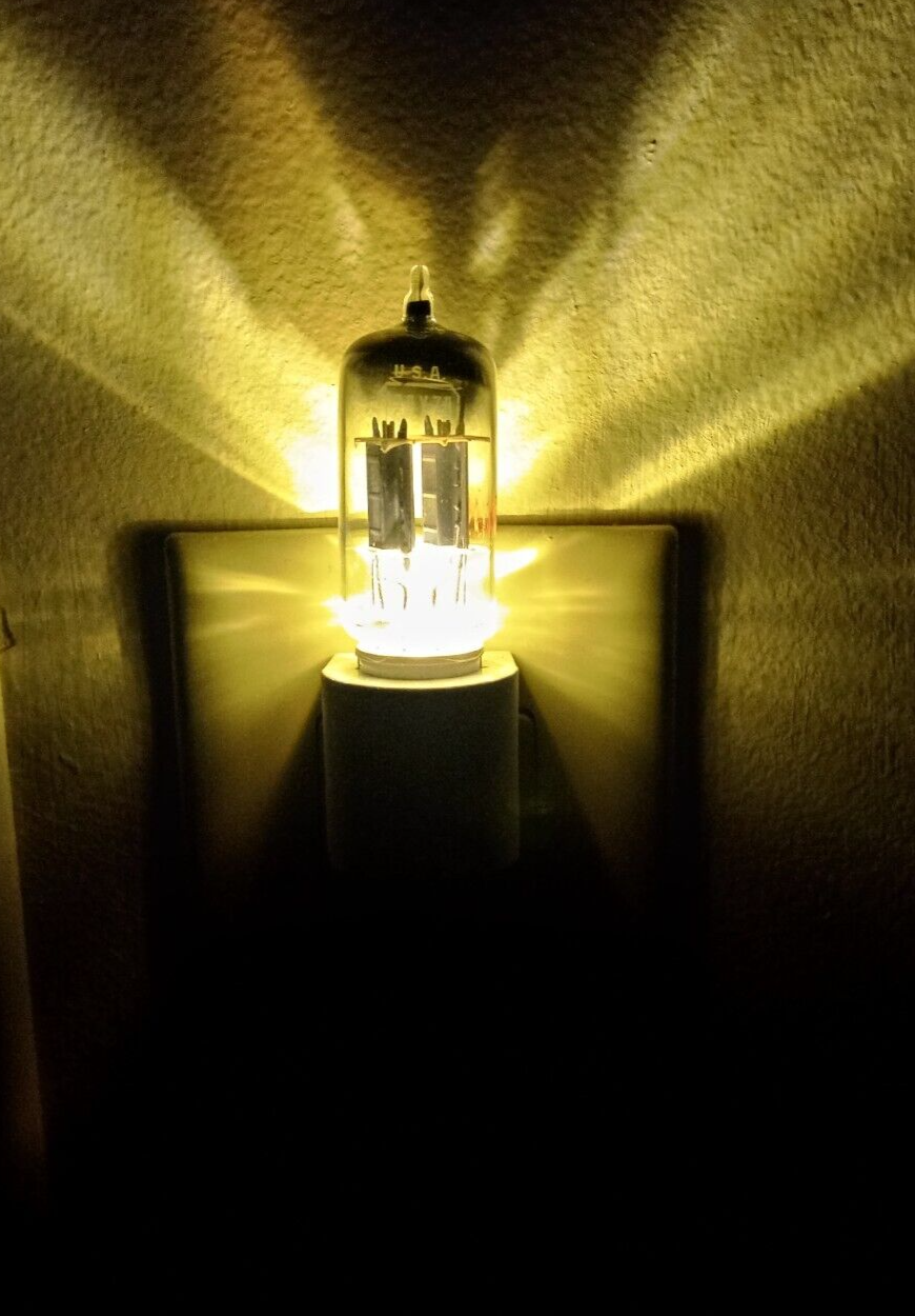 TNTUBES Night Light New 12AX7A Style Vacuum Tube LED White Auto Light Sensing