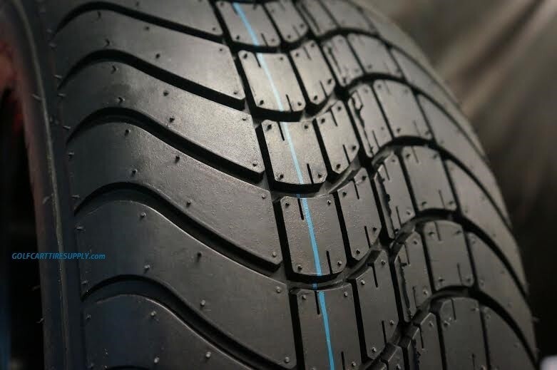 14" Venom Gloss Black Golf Cart Wheel & 205/30-14" Low Profile Tire Combo - 4