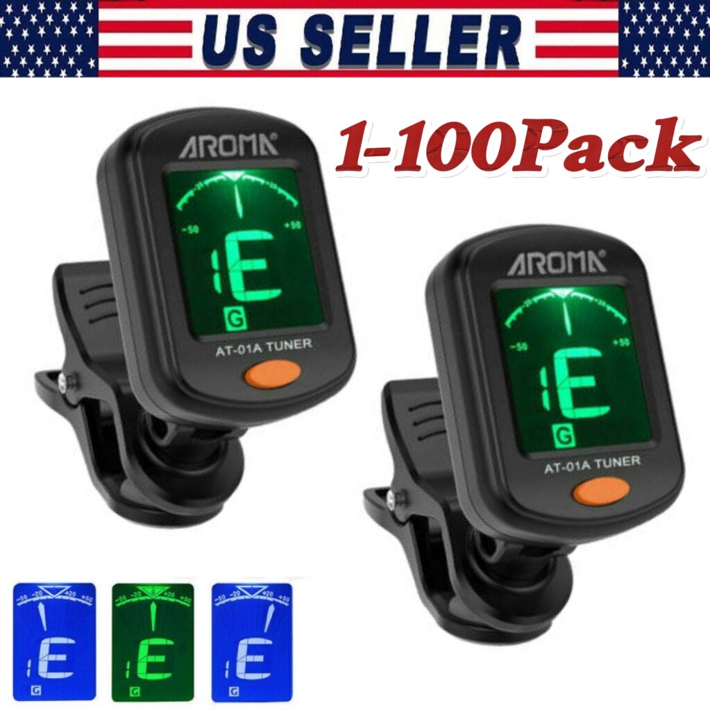 LCD Clip On Chromatic Acoustic Electric Guitar Bass Ukulele Banjo Violin Tuner