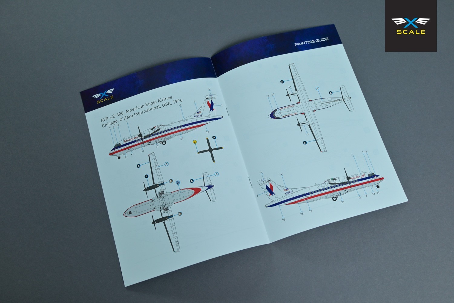 1/144 XScale 144009 ATR-42-300 Turboprop Reginal Airliner American Eagle model