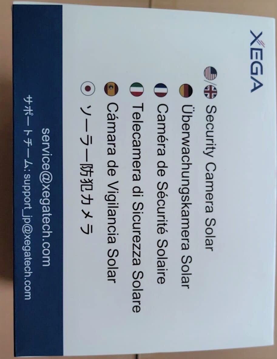 Xega Wireless 4G LTE Cellular Security Camera Solar with SIM Card & 2 Way Talk