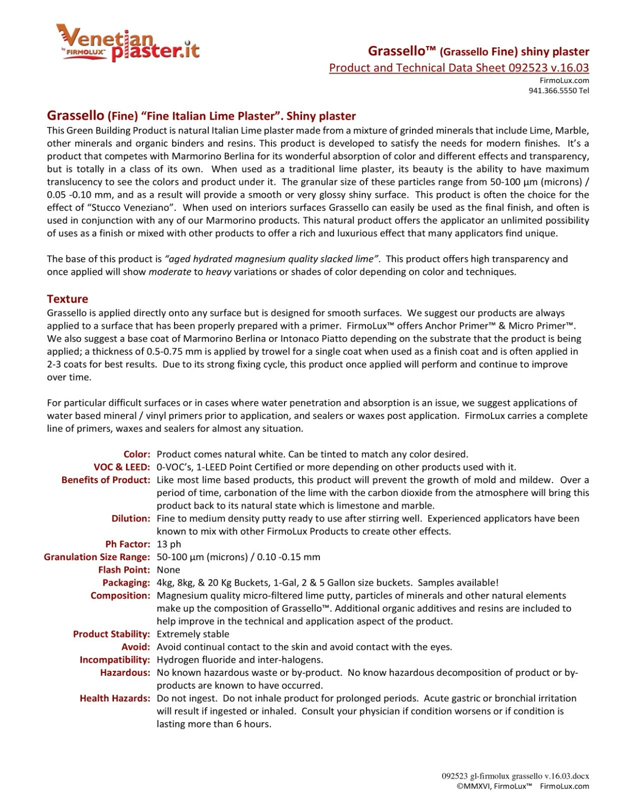 Grassello - by FirmoLux Real Venetian Plaster from Italy (gray colors)