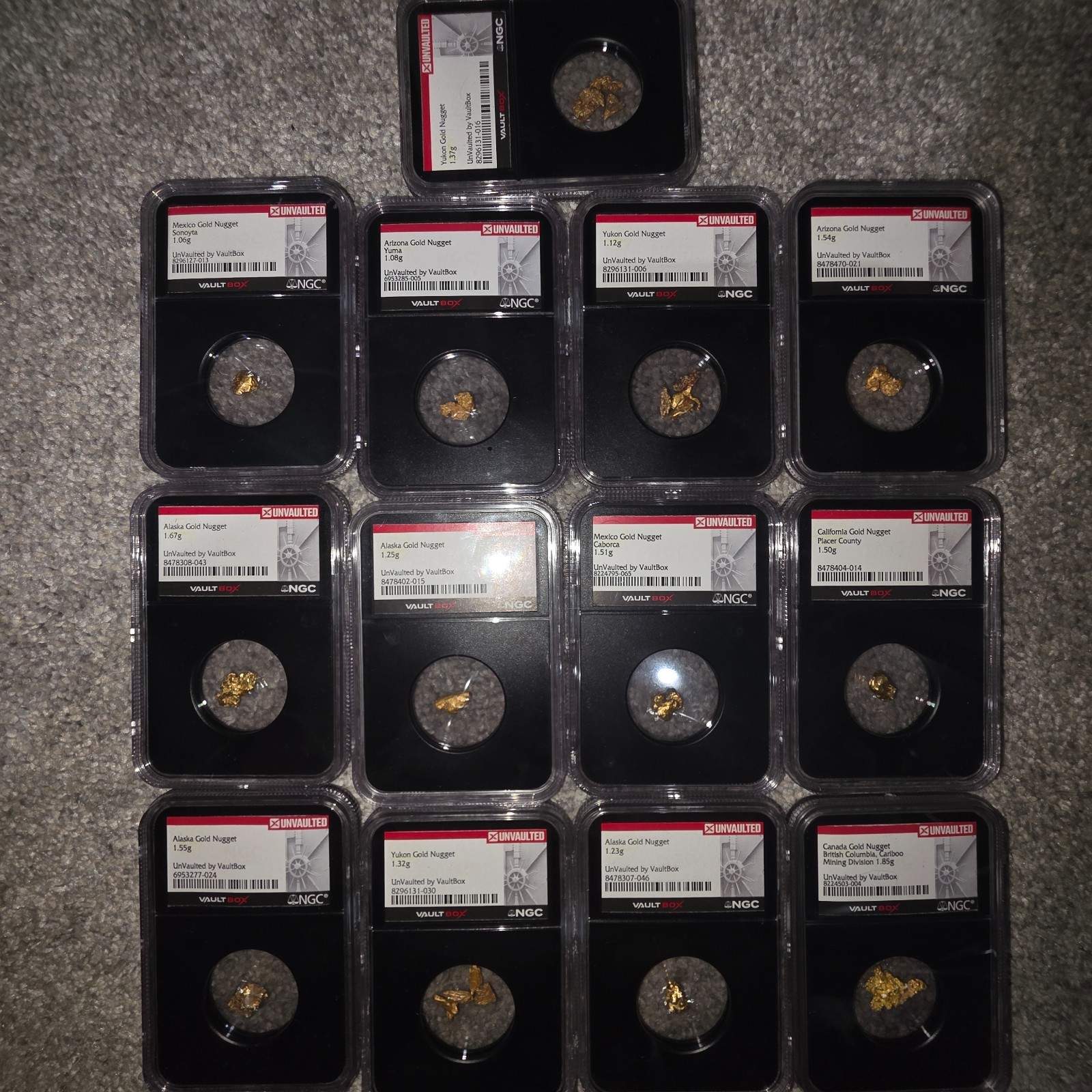 Alaskan gold nuggets  18.02 grams