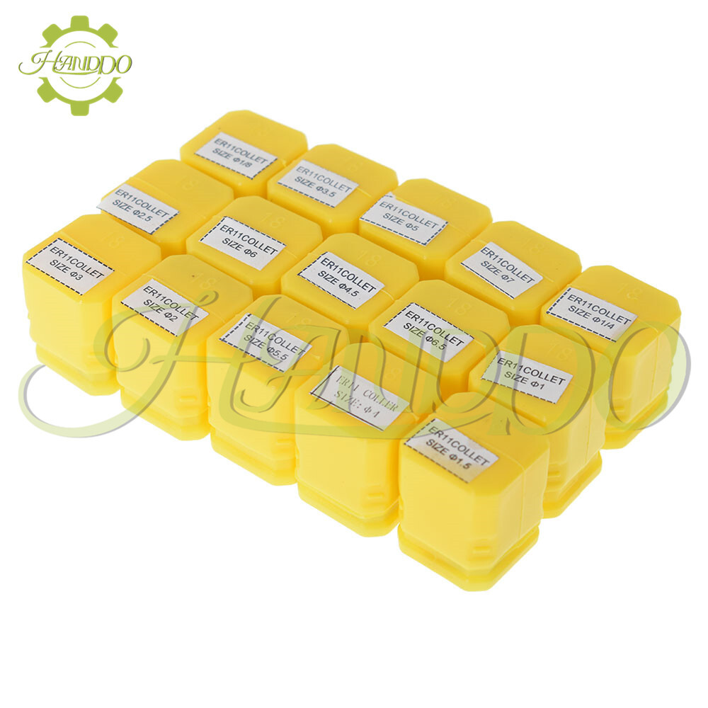 15Pcs ER11 Spring Collet Set CNC Super Precision Milling Tool