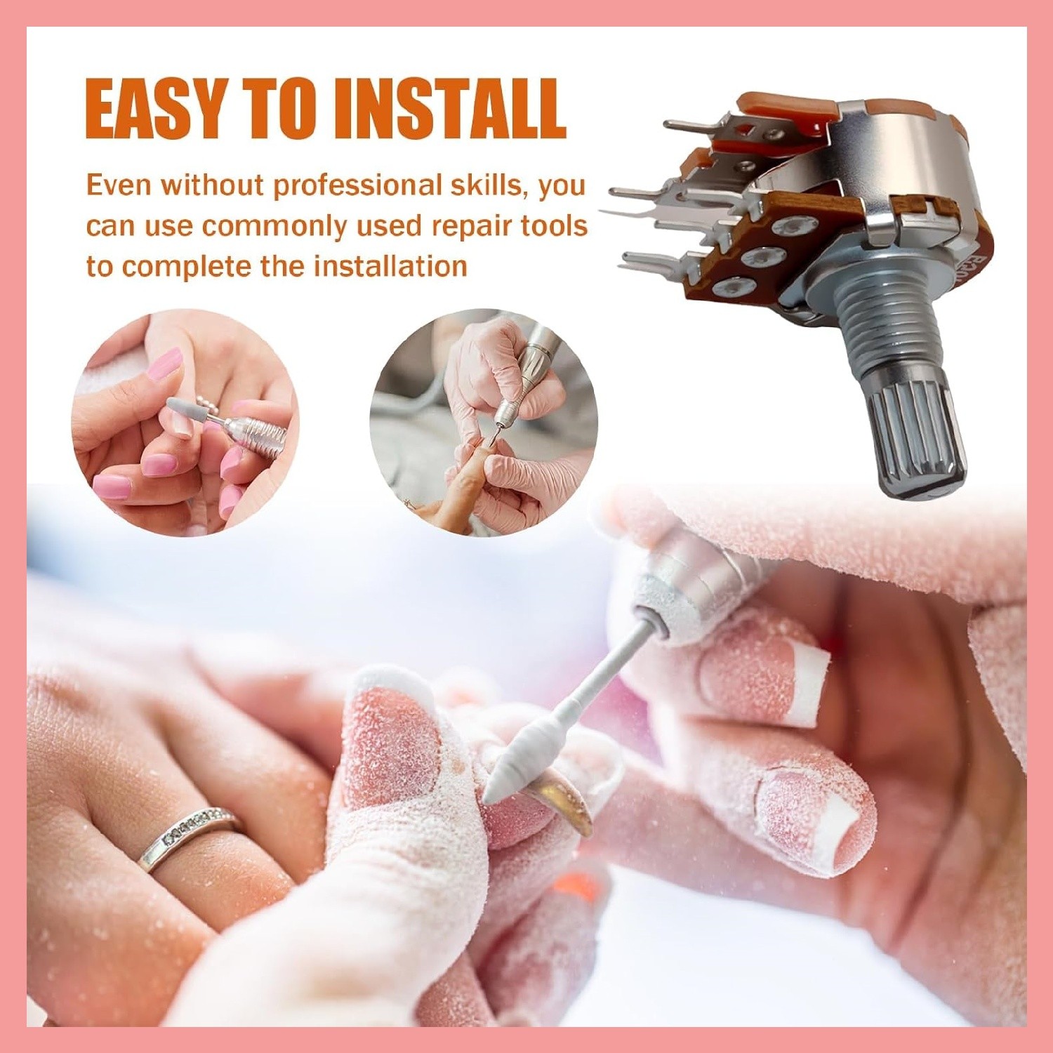 B20K Control Board Speed Knob For Medicool Pro Power 20k Nail Drill Machines New