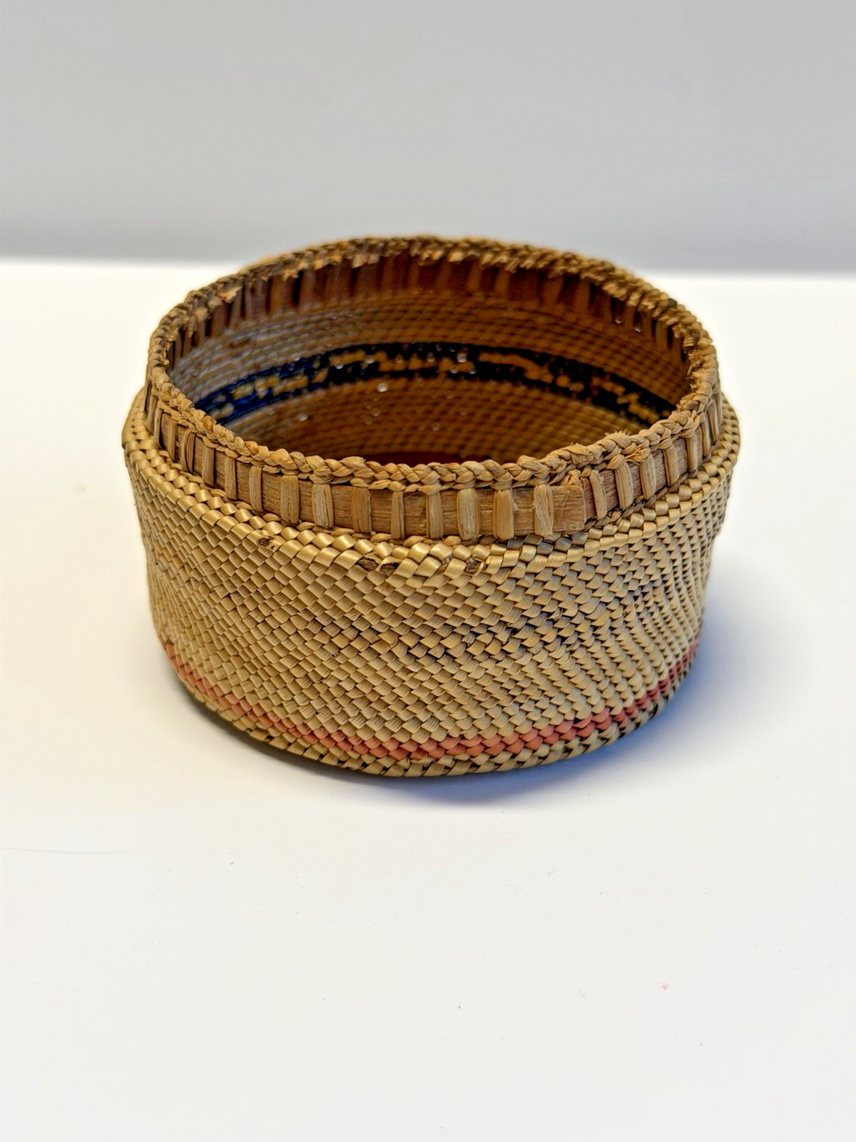 Antique Native American Indian Nootka Lidded Nootka Basket; Early 1900's; #A19