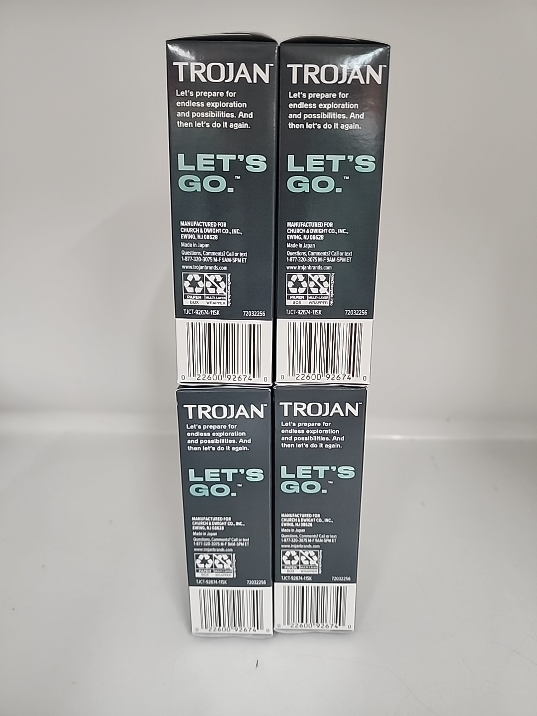 LOT OF 4 Trojan Bareskin Premium Thin Lubricated Condom - 40 Total EXP 02/2030
