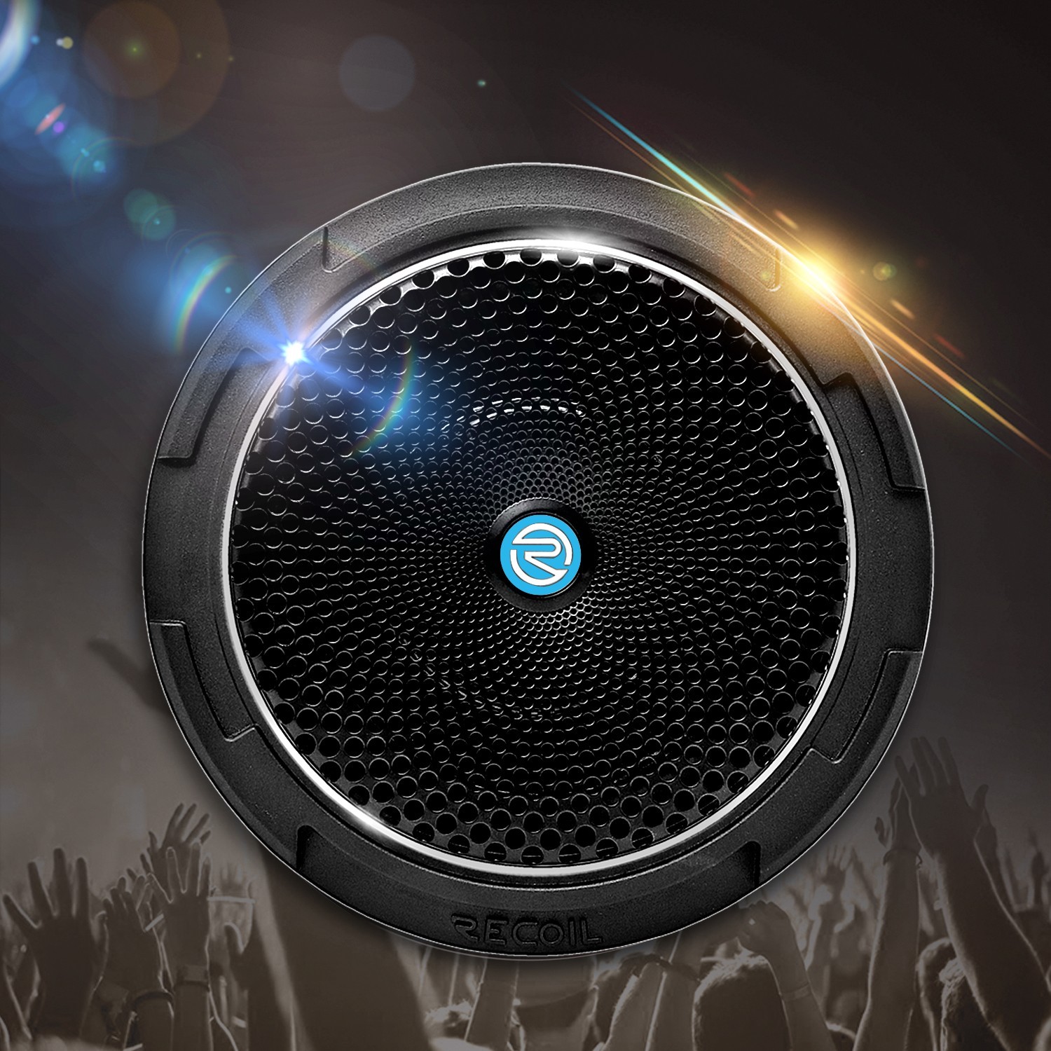 RECOIL SL1708 8" Under Seat Slim Amplified Car Subwoofer