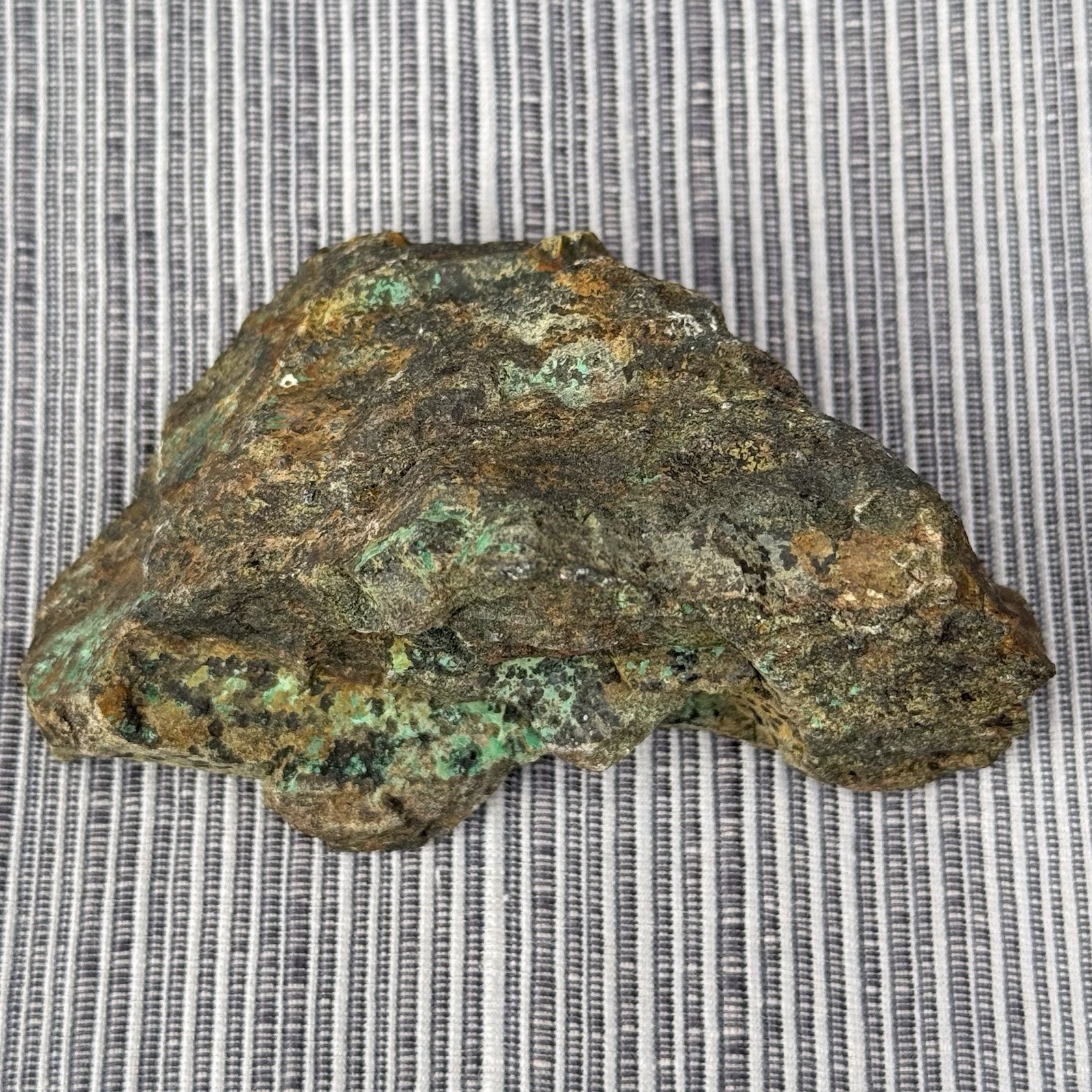 9oz Chalcopyrite w/ Green Chrysocolla Copper Ore Rough Rock Specimen Texas