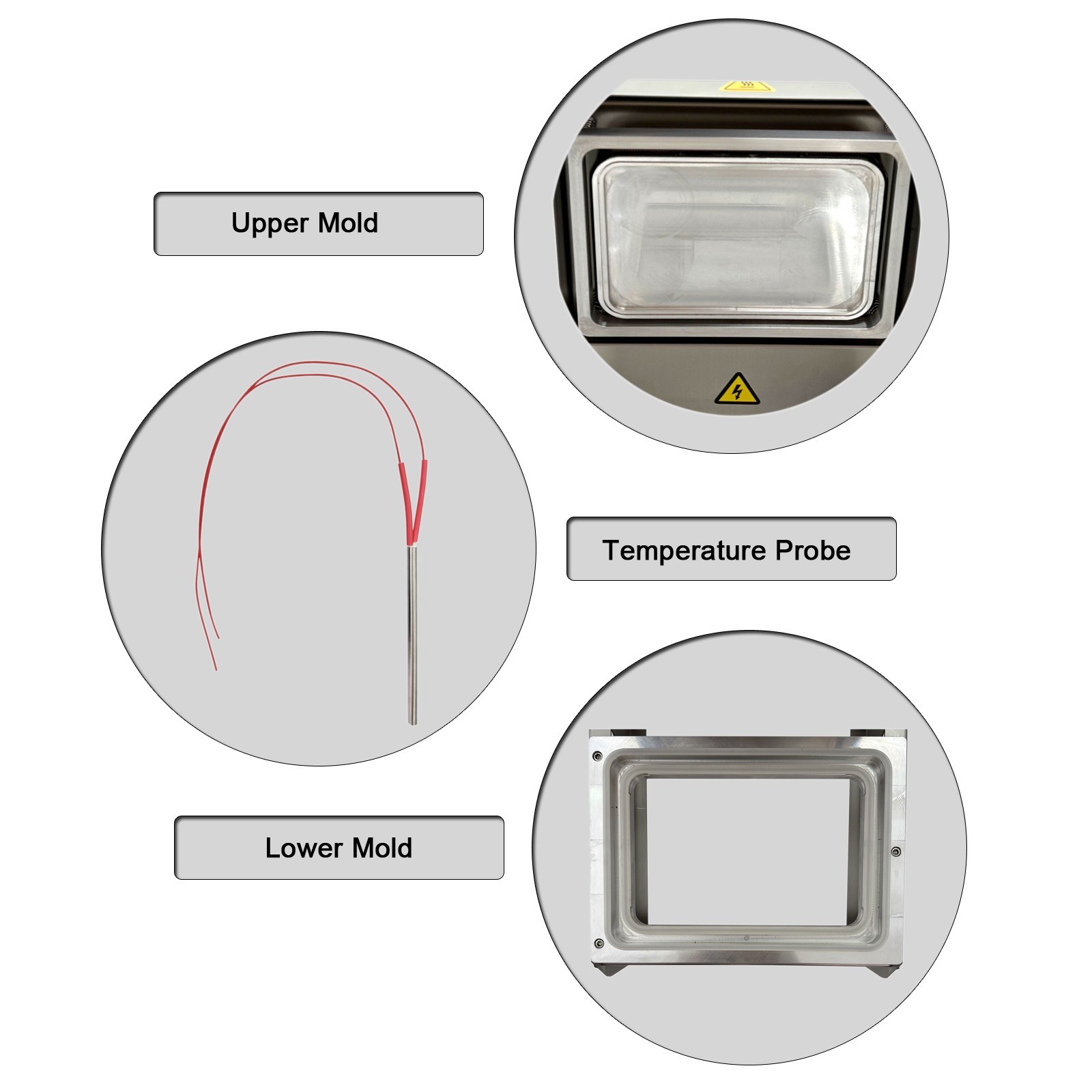 110V 0.8kW Manual Plastic Container Sealing Machine 10.2×6.7'' Tray 480 boxes/h
