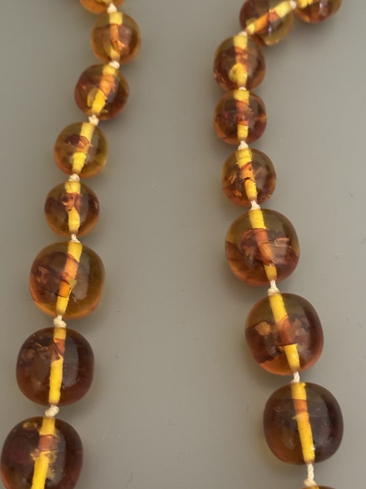 Vintage Baltic Amber Polished Graduated Bead Necklace