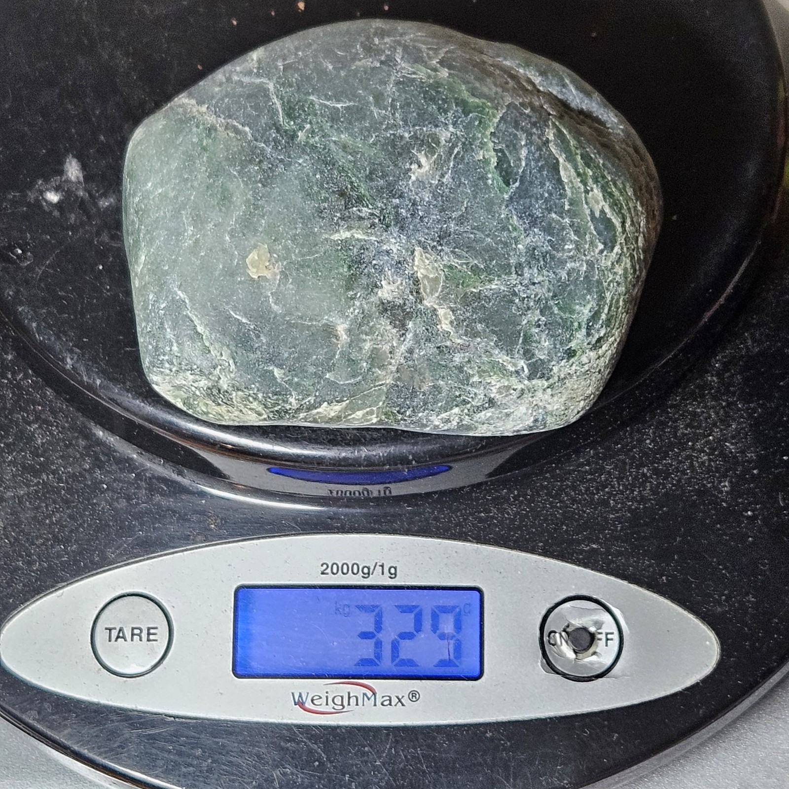 Nephrite Transluscent Jade Rough Jade Cove Willow Creek California 329 Grams