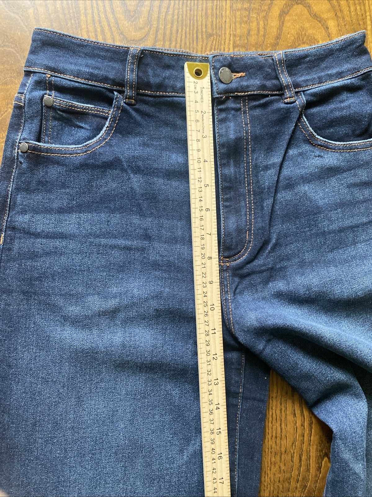 Well Worn Women's Wide Leg High Rise Jeans, Dark Blue, Size 8/29 (inseam 31.5)