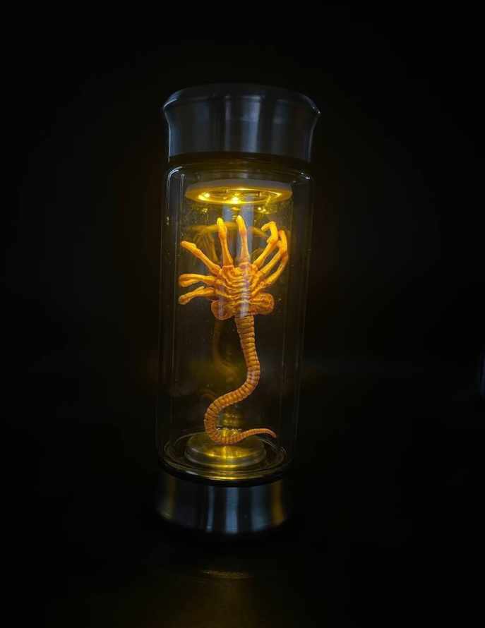 USA Alien Jar Xenomorph Specimen Facehugger Embryo Glass Jar Movie Prop Replica