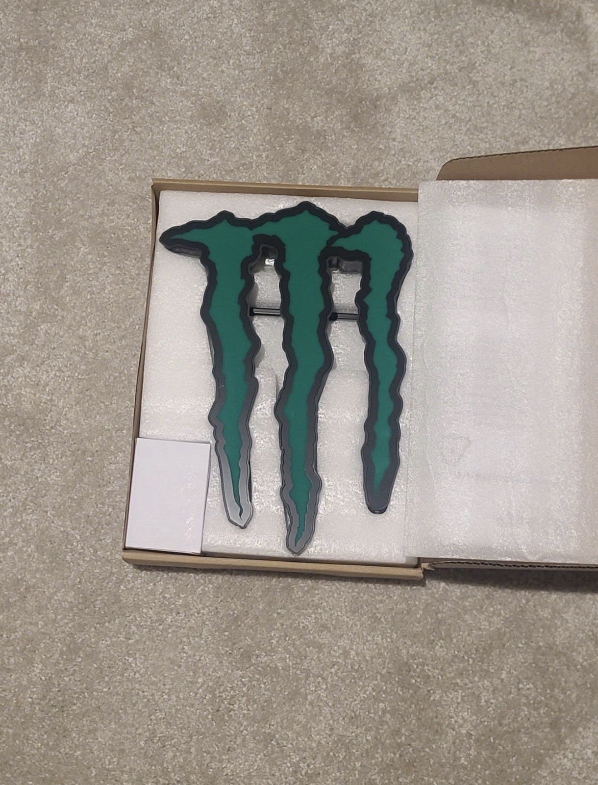 Monster Energy Small LED Sign With Stand M Claw