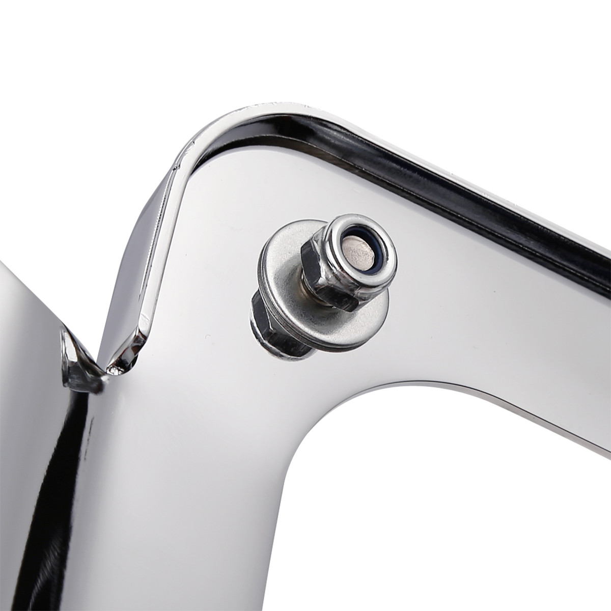 Curved Laydown License Plate Mount Frame Light For Harley Road King Street Glide