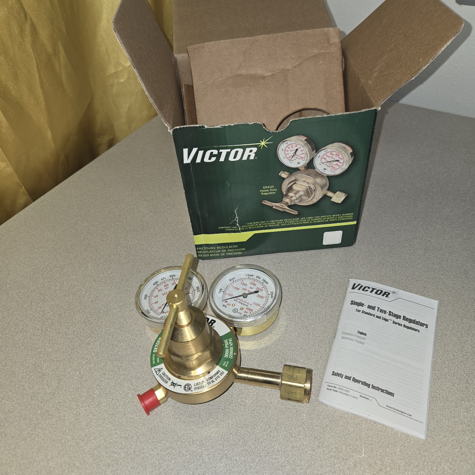 VICTOR 350-125-540 5-125 PSI Heavy Duty Oxygen Regulator ( model# 0781-4184)