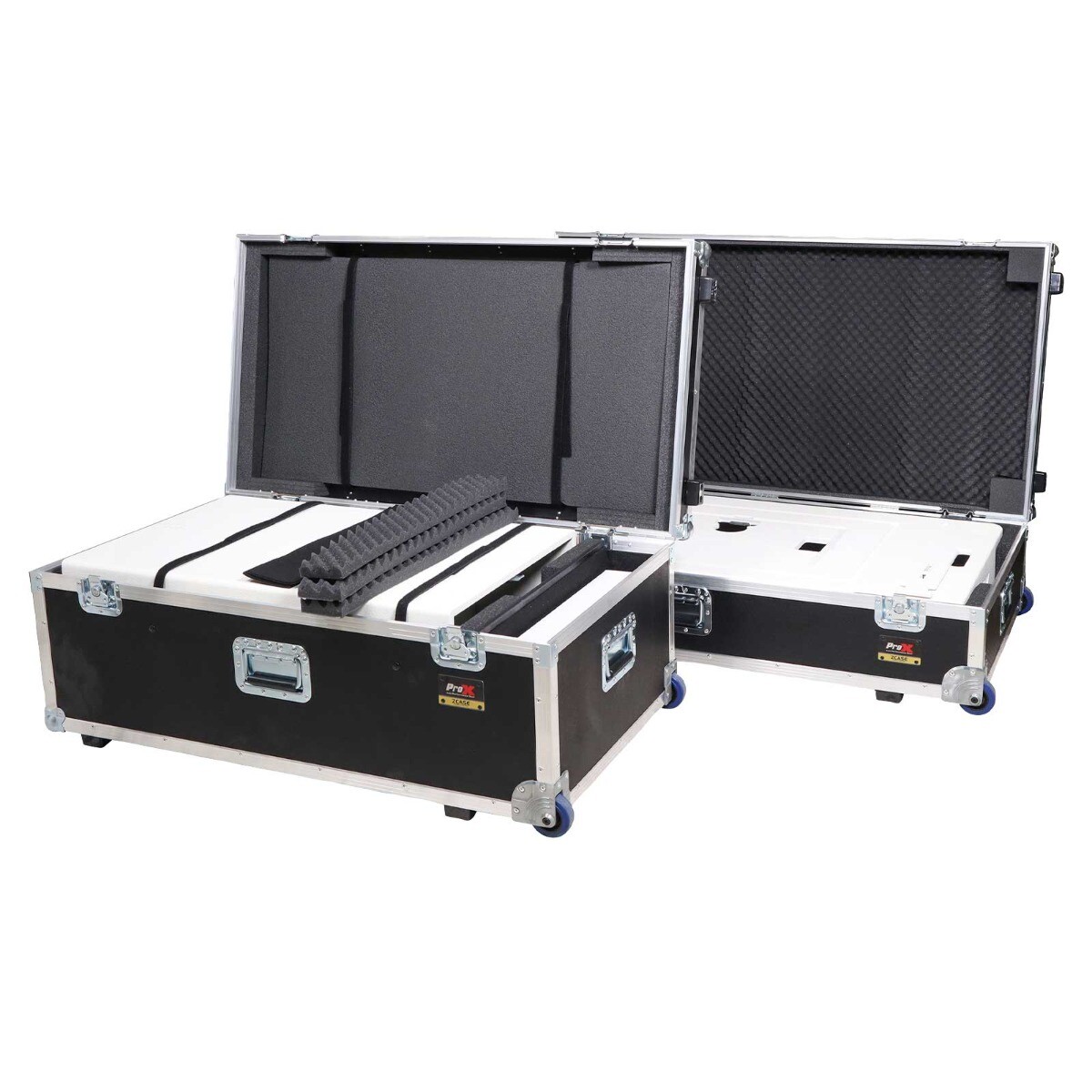 ProX XZF-DJXLCTWCASE DJ Control Tower Frontboard in White w Flight Cases idjnow