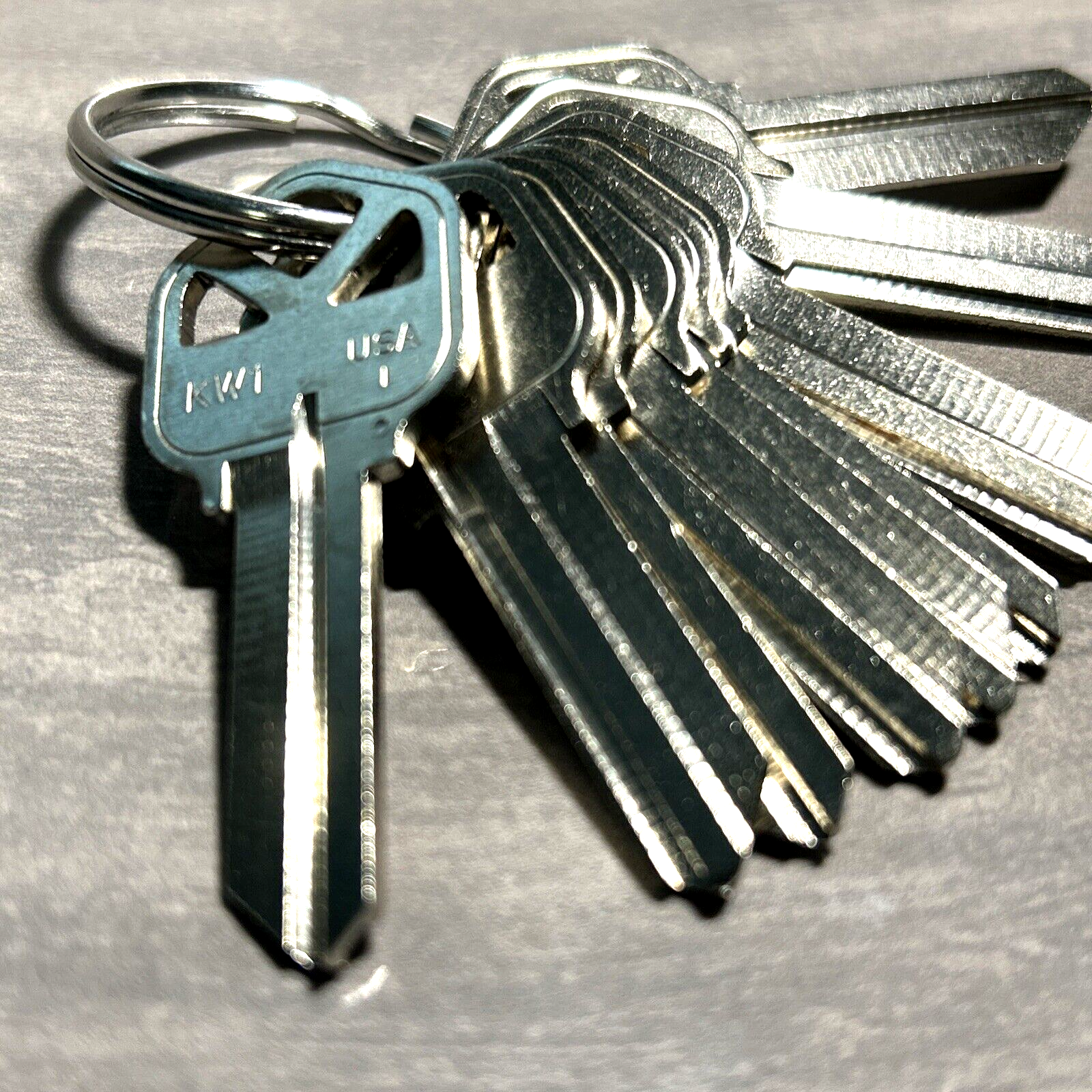 KWIKSET KW-1 w RING House Key Blanks Nickel PL 10 PACK Maintenance Apartments