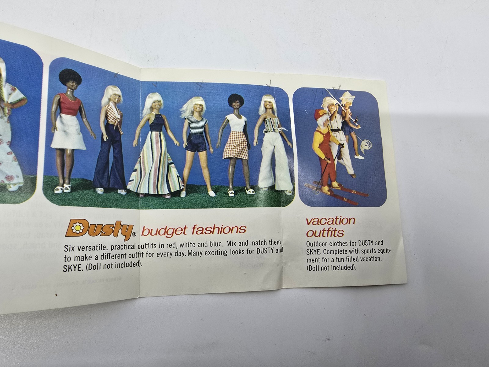 Dusty Doll Paper Insert Checklist Booklet Pamphlet Original Paper Fold Out 1976