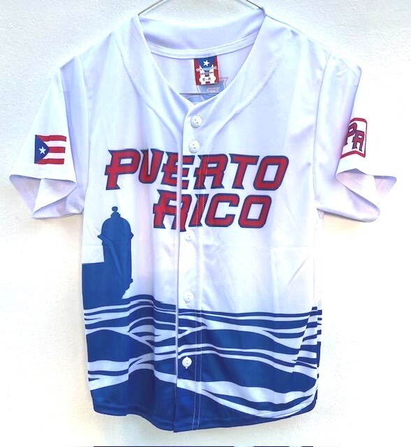 Puerto Rico Boricua PR Flag EL Morro Children Kids Baseball Jersey Shirt Sizes