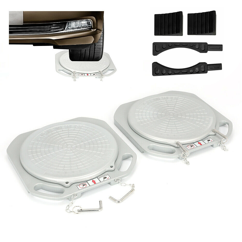 2PCS Durable Car Front End Wheel Alignment Tool Turntable Alignment Turn Plates