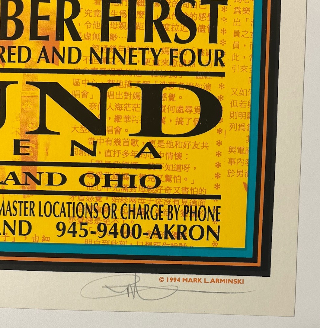 1994-AEROSMITH/JACKYL SILKSCREEN POSTER-MARK ARMINSKI/SIGNED-NM