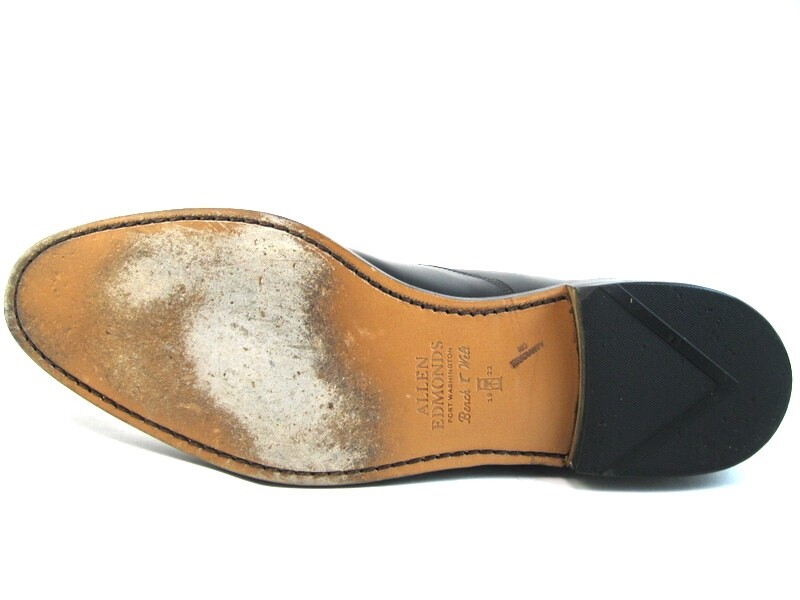 Allen Edmonds "CARLYLE" Men's Leather Plain Toe Oxfords 13 B Black USA (973)