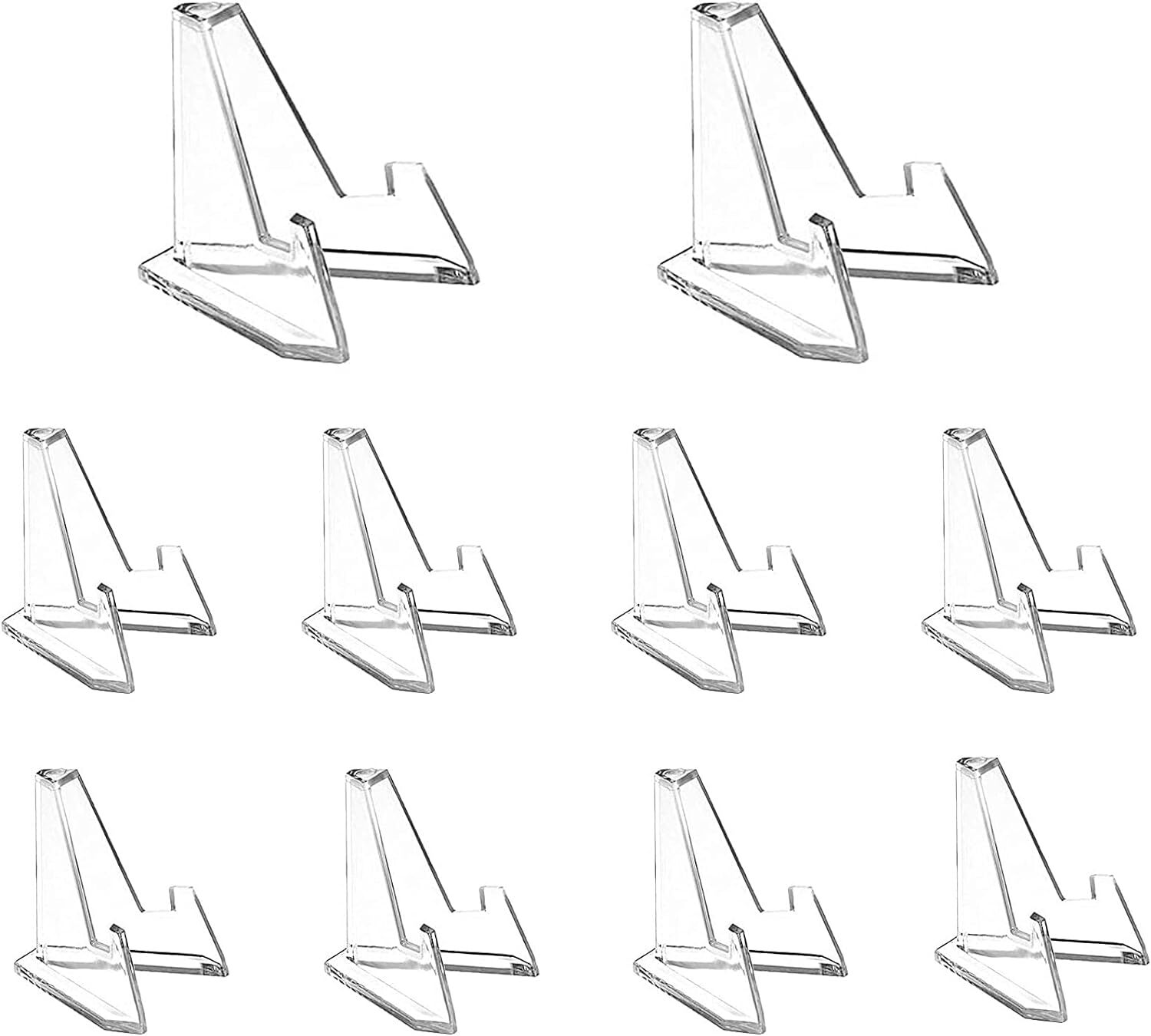 20X Coin Display Stands Paper Trading Card Easel Small Size Holder Clear Plastic