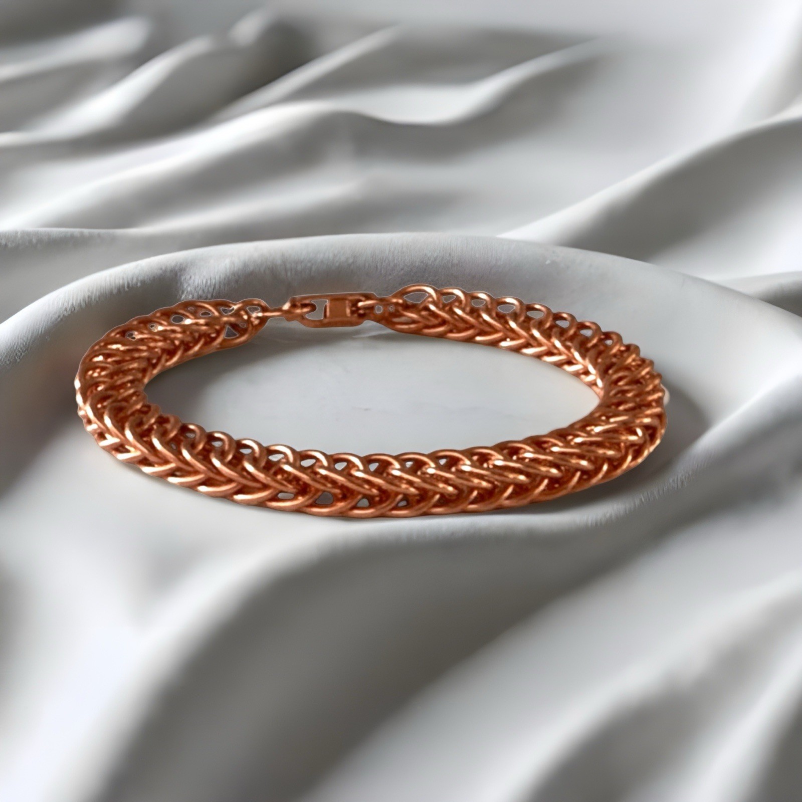 Solid Copper Bracelet • Persian 4-1 Chainmail • Handcrafted • Variety of Sizes