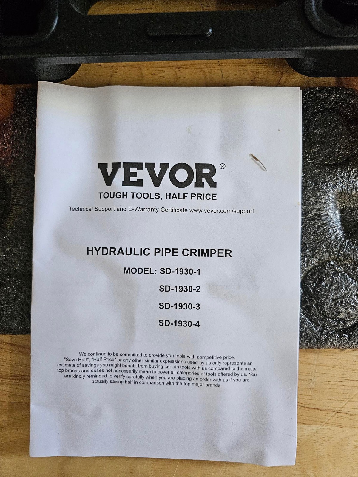 VEVOR Copper Pipe Crimping Tool Hydraulic Driven Pro Press Tool w/ 8 Jaws