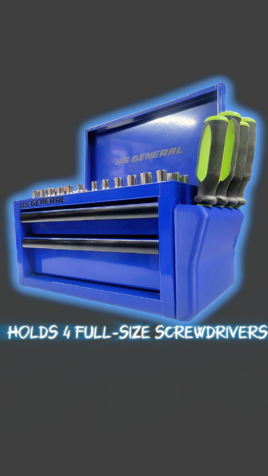 Mini Toolbox Sideloaded Screwdriver Holder/Attachment | US General Upgrade!