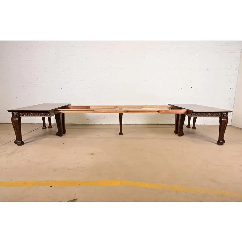 R. J. Horner Style Victorian Carved Oak Extension Dining Table, Newly Refinished