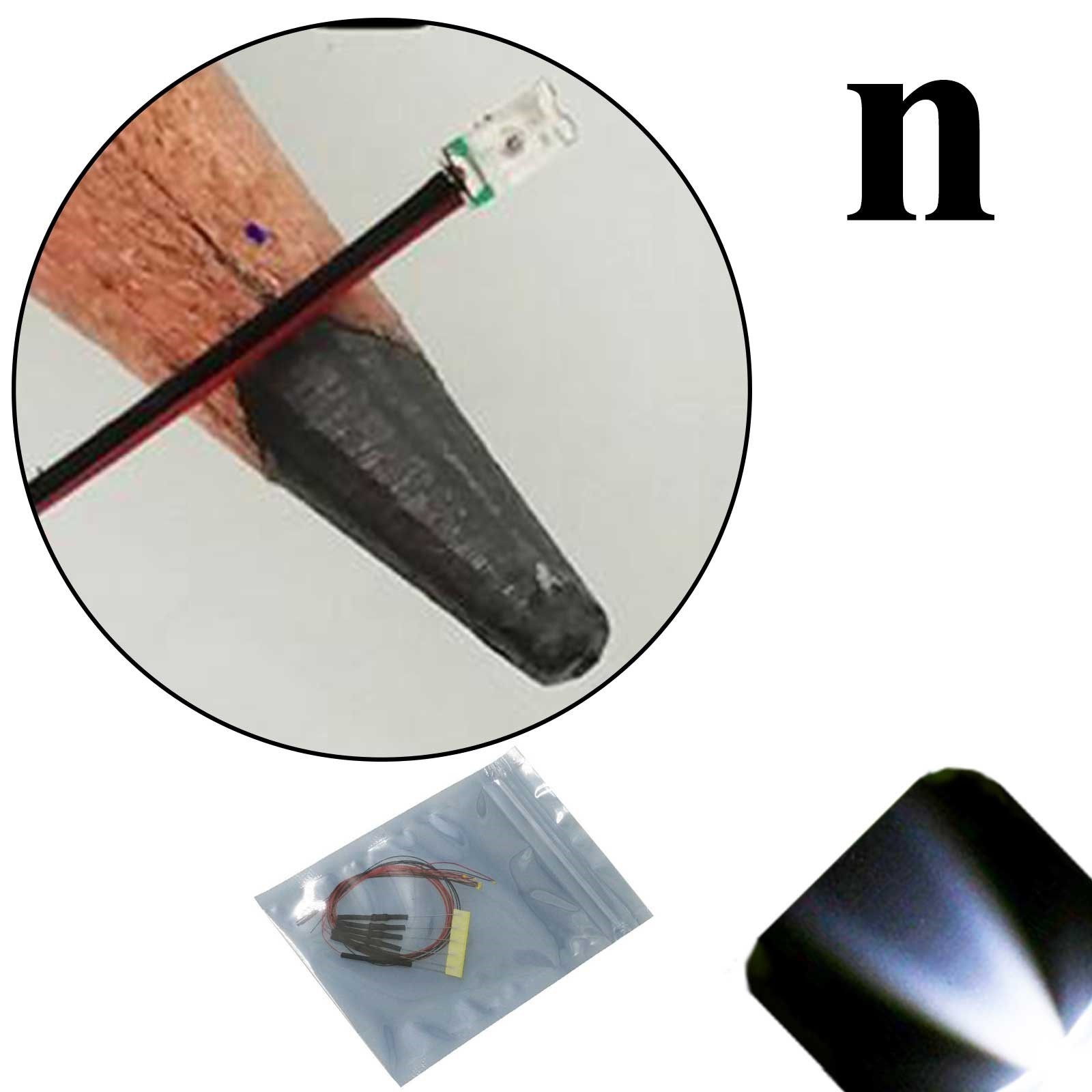 20 x 12v 0603 1608 Cool Clear White Nano SMD LED Pre-Wired Light Soldered Leads